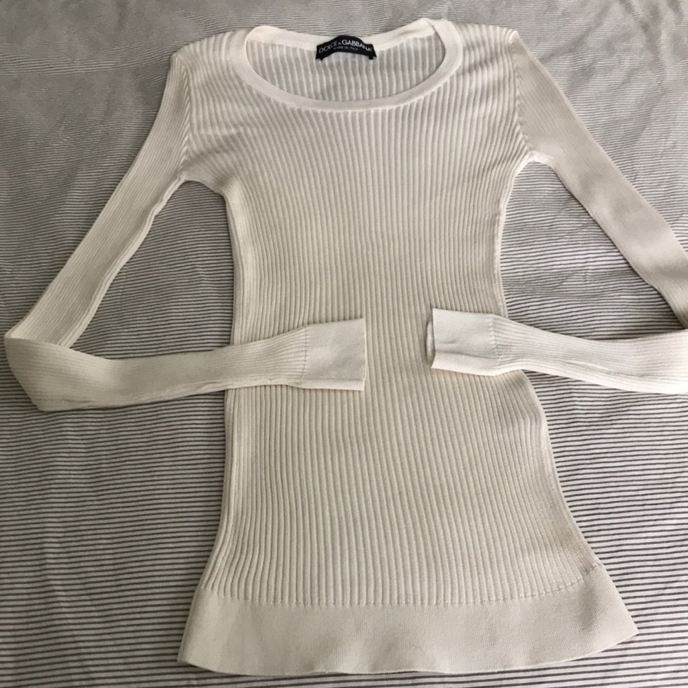 Dolce and Gabbana ribbed silk sweater